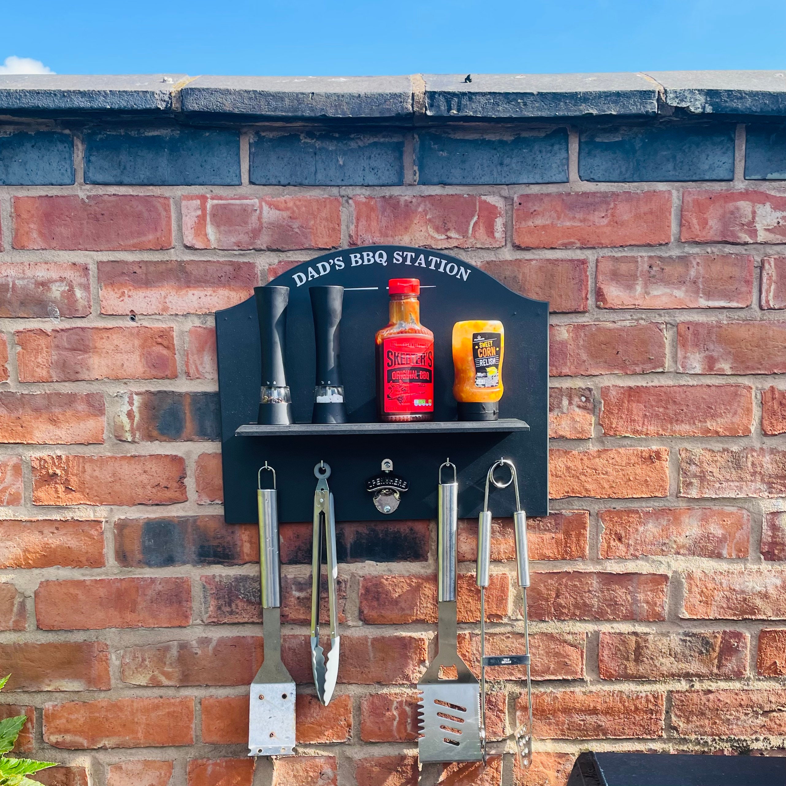Customisable Bbq Tool Holder Sign With Shelf and Hooks. Bbq Etsy