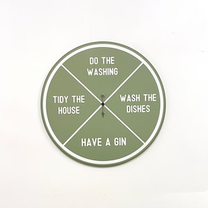Customisable Gin Sign, Comedy Chore Spinner, Chore Wheel, Home Bar Accessories, Beer Sign, Mothers Day Gifts