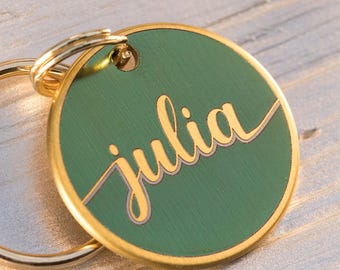Medaglietta personalizzata con nome per cani - Medaglietta personalizzata con nome per gatti / Collare identificativo per animali domestici: taglie piccole XS, Small, Medium, Large, Acciaio inossidabile / Rosa, Verde, Blu...