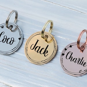 Custom dog tag Personalized pet ID tag, Cat collar tag, Engraved dog name tag, Cute cat name tag, Dog ID tag, Pet tag for puppy kitten