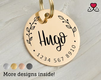 Custom dog tag Personalized pet ID tag, Cat collar tag, Engraved dog name tag, Cute cat name tag, Dog ID tag, Pet tag for puppy kitten