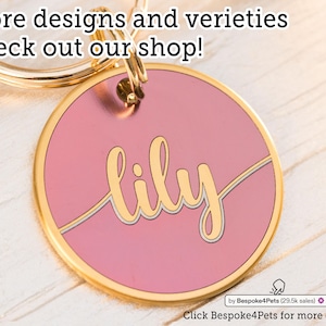 Custom dog tag Personalized pet ID tag Cat collar tag Engraved dog name tag, cat name tag, Dog ID tag, Pet tag for puppy kitten image 15