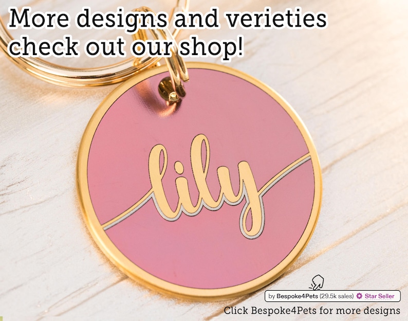 Custom dog tag Personalized pet ID tag Cat collar tag Engraved dog name tag, cat name tag, Dog ID tag, Pet tag for puppy kitten image 15