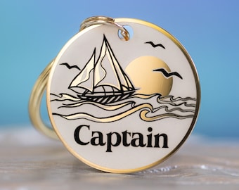 Custom dog tag Personalized pet ID tag Cat collar tag Engraved dog name tag Cute cat name tag Pet tag for puppy kitten. Boat Ocean Sea