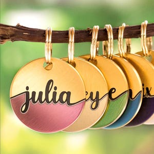 Custom Dog Tag, Personalized Cat Collar Tag – Engraved Pet ID for Puppy or Kitten – Unique, Elegant, Double-Sided in Tiny XS to Large Sizes