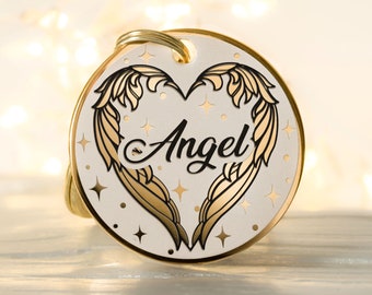 Custom dog tag, Personalized pet ID tag, Cat collar tag, Engraved dog name tag Cute cat name tag Dog ID tag Pet tag for puppy kitten Heart