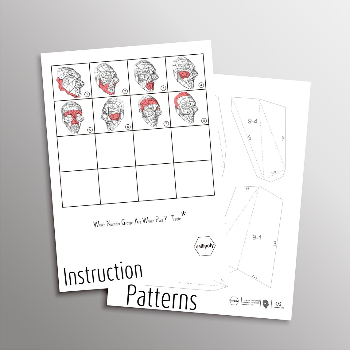 The Jigsaw MaskLow poly Paper DIY MaskBuild your own low Etsy