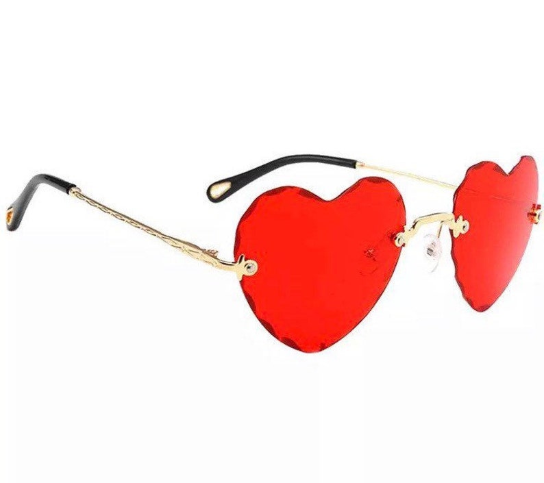 Red Heart Harry Styles Inspired Sunglasses Watermelon Sugar | Etsy