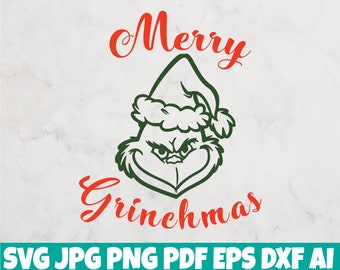 Merry Grinchmas Svg Cut File Grinch Christmas Grinch Svg Grinch Hand Grinch...