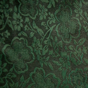 Seta organica tinta a mano di Canton ornamento floreale verde, venduta al metro 115 cm di larghezza, decorazione, seta cinese, decorazione asiatica, abbigliamento