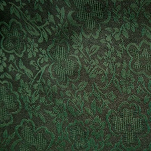 Hand-dyed organic silk from canton floral ornament green, by the meter 115 cm wide, decoration, Chinese silk, Asia decoration, clothing