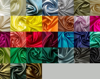 100% Silk Crepe Satin - Colors 1 of 2 - made from luxurious mulberry silk