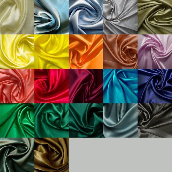 100% Silk Crepe Satin - Colors 1 of 2 - made from luxurious mulberry silk