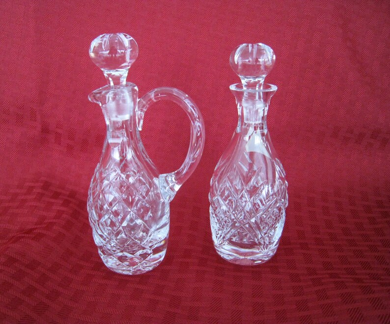 Astral lead crystal oil and vinegar set Etsy