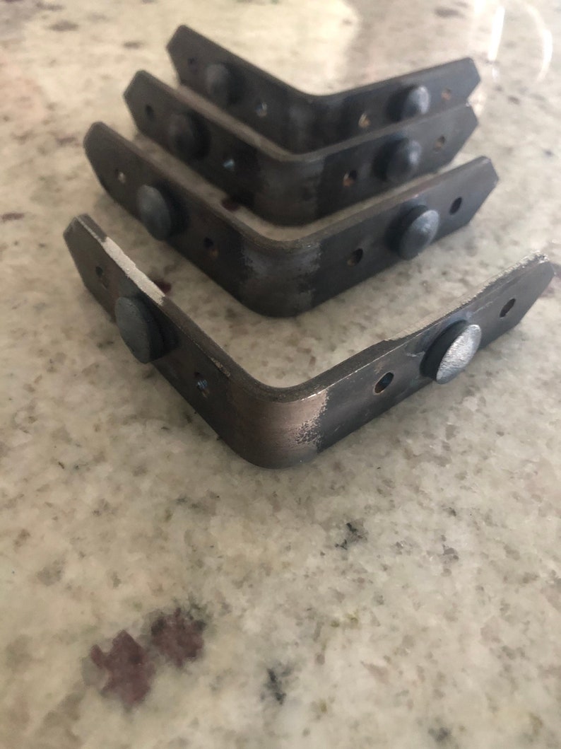 4Piece Rustic metal corners metal corner bracket corner Etsy
