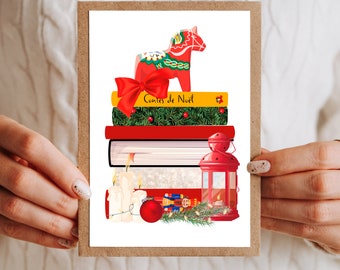 Ilustración navideña de PAL, tarjeta de felicitación navideña, postal, ilustración, tarjeta navideña, idea de regalo