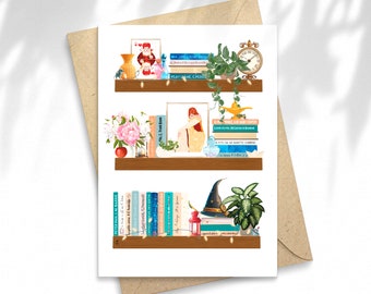 Illustration Contes & histoires merveilleuses, carte à offrir, carte postale, anniversaire, illustration,Papeterie