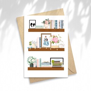 Illustration Jane Austen, carte à offrir, carte postale, Papeterie, illustration, carte à message, idée cadeau