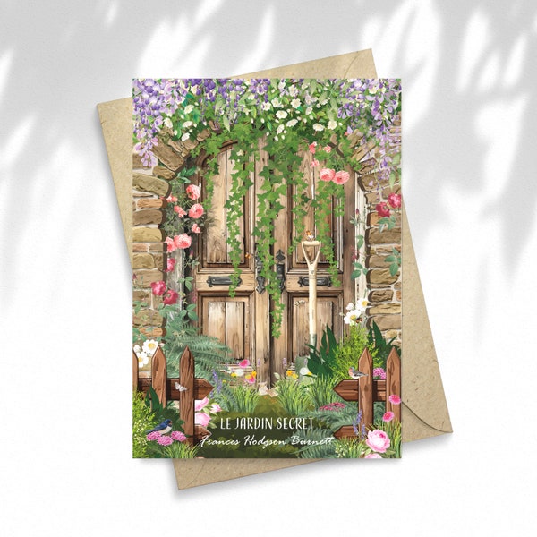 Illustration Jardin Secret, carte postale, Papeterie, illustration, carte à message, idée cadeau