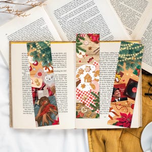 Weihnachts-Lesezeichen-Set – Gemütliche, illustrierte Lesezeichen – Geschenkidee für Lesefreunde in der Weihnachtszeit – Niedliche Winter-Schreibwaren
