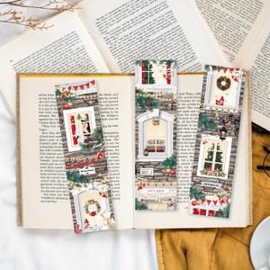 Lot de Marque Page GiftShop de Noël, papeterie, illustration, marque-pages, lecture, france, idée cadeau