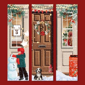 Marque Page Portes de Noel, papeterie, illustration, marque-pages, lecture, france, cadeau, à offrir, livres