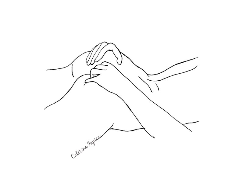 Minimalistic Sexy Couple Embrace Line Art Minimal Cheeky Erotic Nude