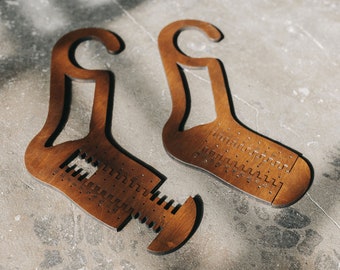 Painted Birch Adjustable Sock Blockers: Handmade Knitting Dryer
