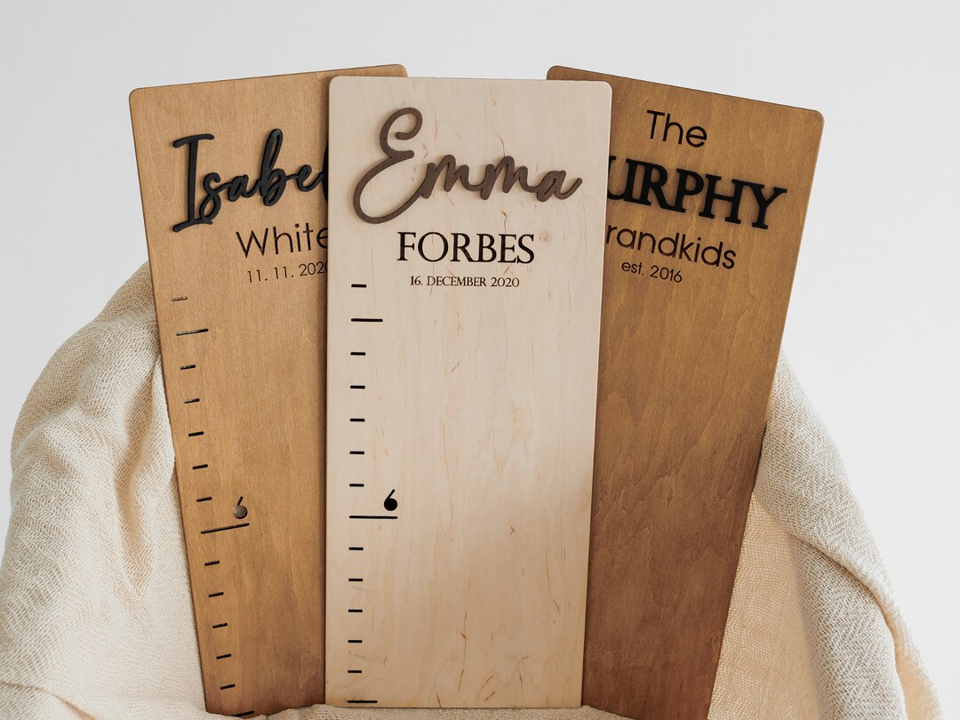 Personalised Height Chart Wooden Growth Chart, Height Chart, Kid Growth