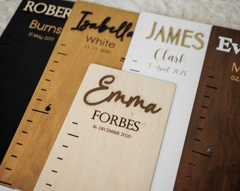 Personalized Wooden Height Chart: 3D Kid's Growth Chart Ruler