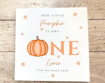 Personalised first birthday card | Little Pumpkin Birthday Card | 1st Birthday Card | First Birthday