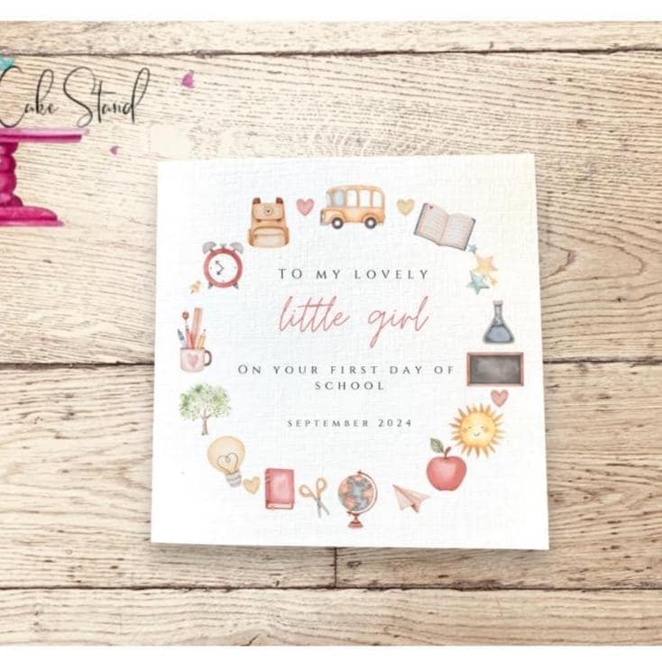 Personalised Starting School Card | Personalised Niece Starting School ...