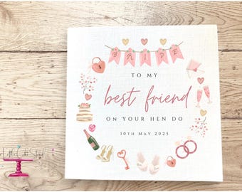Personalised Hen Do Card | Bachelorette Card | Best Friend Hen Do Card | Hen Do Gift