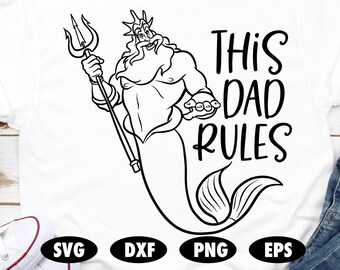 Free Free 97 Little Mermaid Dad Svg SVG PNG EPS DXF File
