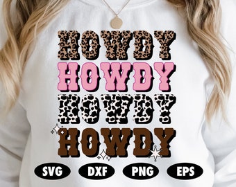 Howdy SVG, Howdy Sublimation, Howdy PNG, Howdy Leopard svg, Cowboy svg, Cowgirl svg, Western design, Cowhide svg, Svg file, Leopard Svg