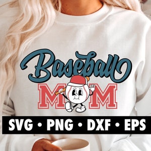 Baseball Mom SVG, Baseball mom png, Retro Baseball SVG, Retro Baseball PNG, Baseball svg, Cartoon baseball svg, Cute baseball svg, Cricut