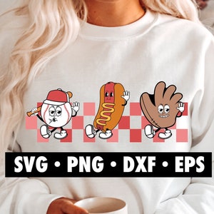 Retro Baseball Shirt SVG, Groovy svg, Retro Baseball SVG, Retro Baseball PNG, Baseball svg, Cartoon baseball svg, Cute baseball svg, Cricut