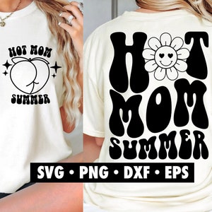 Hot Mom Summer SVG, Retro summer svg, Mom life SVG, Mom png, Summer SVG, Peach svg, Funny svg , Trendy svg, Summer png, Beach vibes svg