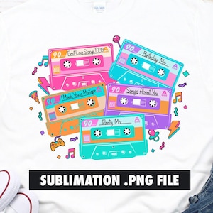 Retro Cassette Sublimation PNG, Retro sublimation, Cassette PNG, 80s png, 90s png, Retro png, Cassette Sublimation, Cassette tape png