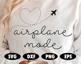 Modo avión SVG, Viaje svg, Avión svg, Viaje PNG, Vacaciones svg, Vacay svg, Chicas viaje svg, Camisa de viaje svg, Coger vuelos svg, PNG