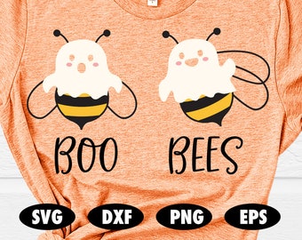 Boo bees svg, Boo svg, Bee svg, Funny svg, Halloween svg, Halloween clipart, Halloween cut file, Ghost svg, Thanksgiving svg, Fall svg