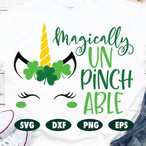 Magically Unpinchable svg, Unicorn svg, St Patricks day svg, Clover svg, Lucky svg, St Patrick&#39;s day svg, Quote svg, Funny svg, Shamrock svg