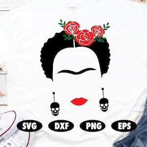 Frida Kahlo Svg, Frida Svg, Frida Kahlo geschnitten Datei, feministische Svg, Feminismus Svg, Schädel Svg, weibliche Macht Svg, starke Frau Svg, Mädchen Macht Svg
