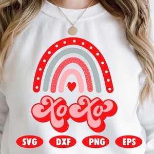 Xoxo Rainbow SVG, Heart rainbow svg, Love you svg, Valentines day svg, Valentine svg, Valentines day gift svg, Couple svg, Xoxo svg