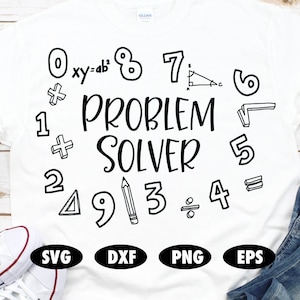 Problem solver SVG, Math teacher svg, Math svg, Teacher svg, Teacher gift, School svg, Back to school svg, Funny svg, End of school svg
