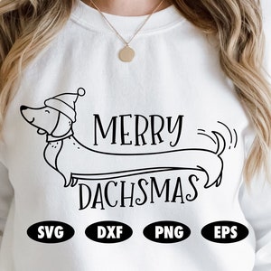 Feliz Dachsmas svg, Dachshund svg, Cachorro svg, Cachorro de Natal svg, Natal svg, Natal engraçado svg, Suéter de Natal svg, Mãe de pele svg