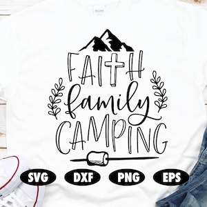 Foi famille camping svg, Camping vie svg, Camping svg, Aventure svg, Montagne svg, Pin tree svg, Quote svg, Saying svg, Camper svg