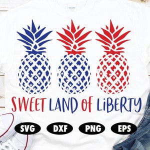 4 de julho svg, 4 de julho svg, Doce terra da liberdade svg, Dia da Independência svg, Patriot svg, American svg, Abacaxi svg