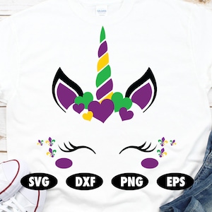 Unicorn svg, Mardi Gras svg, New Orleans svg, Fleur de lis svg, Unicorn clipart,Unicorn face svg, Funny svg, Parade svg, Louisiana svg