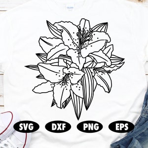 Lily svg, Lily cut file, Lily shirt, Flower svg, Floral svg, Lilly svg, Lillies svg, Blossom svg, Plant svg, Petal svg, Bouquet svg